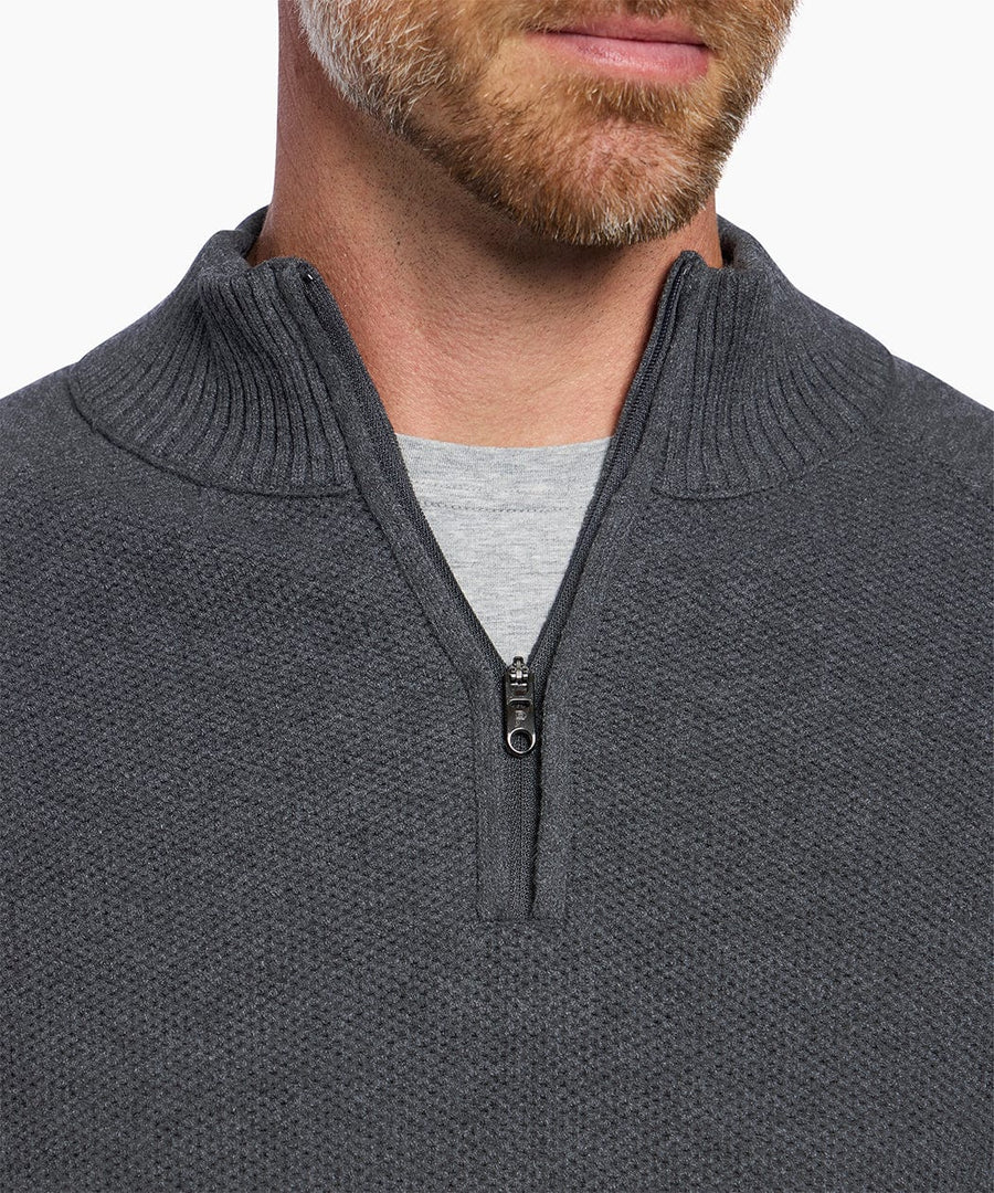 Courtside Quarter Zip | Men's Heather Charcoal