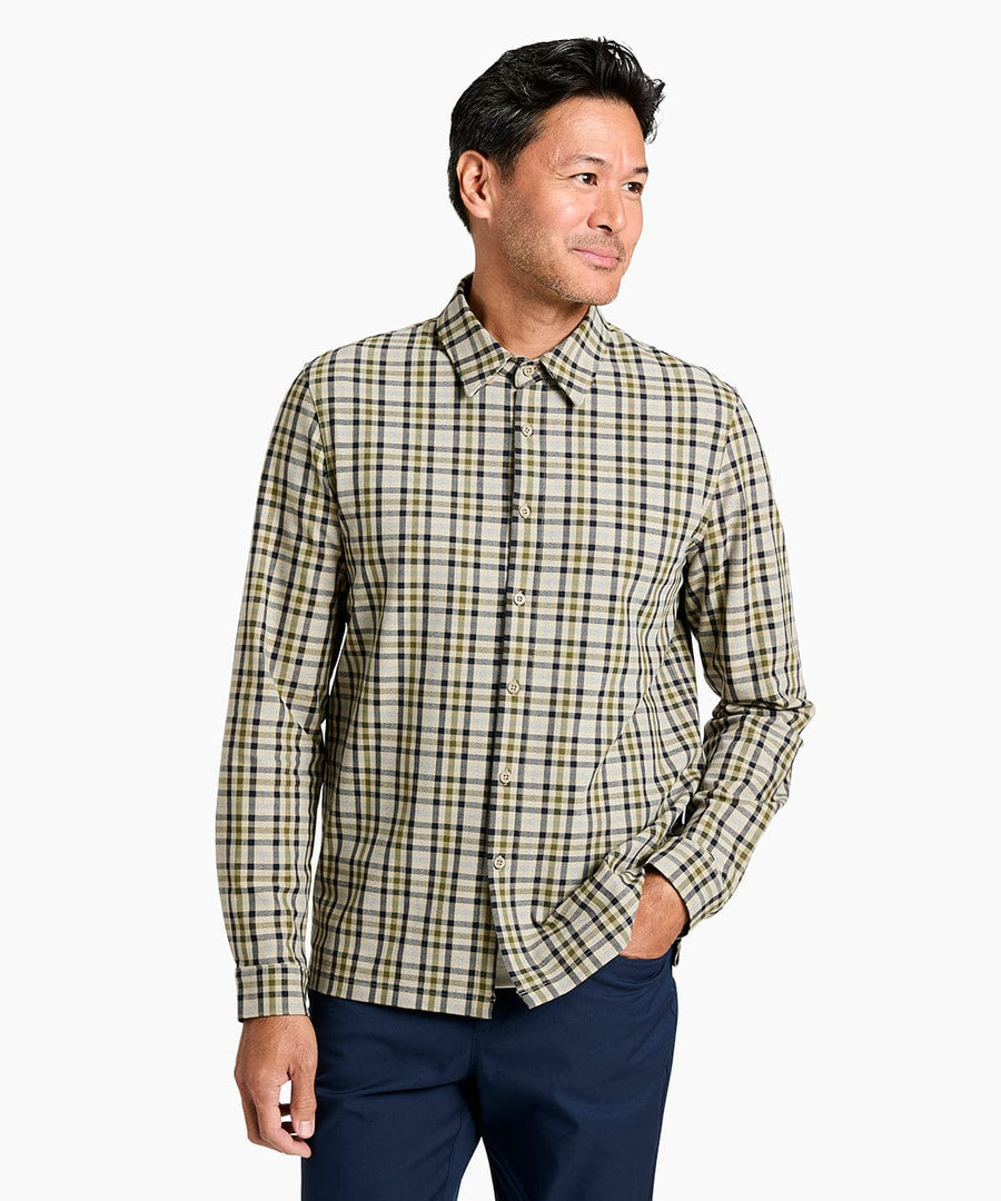 Stretch Thermal Button Down | Men's Grant Check