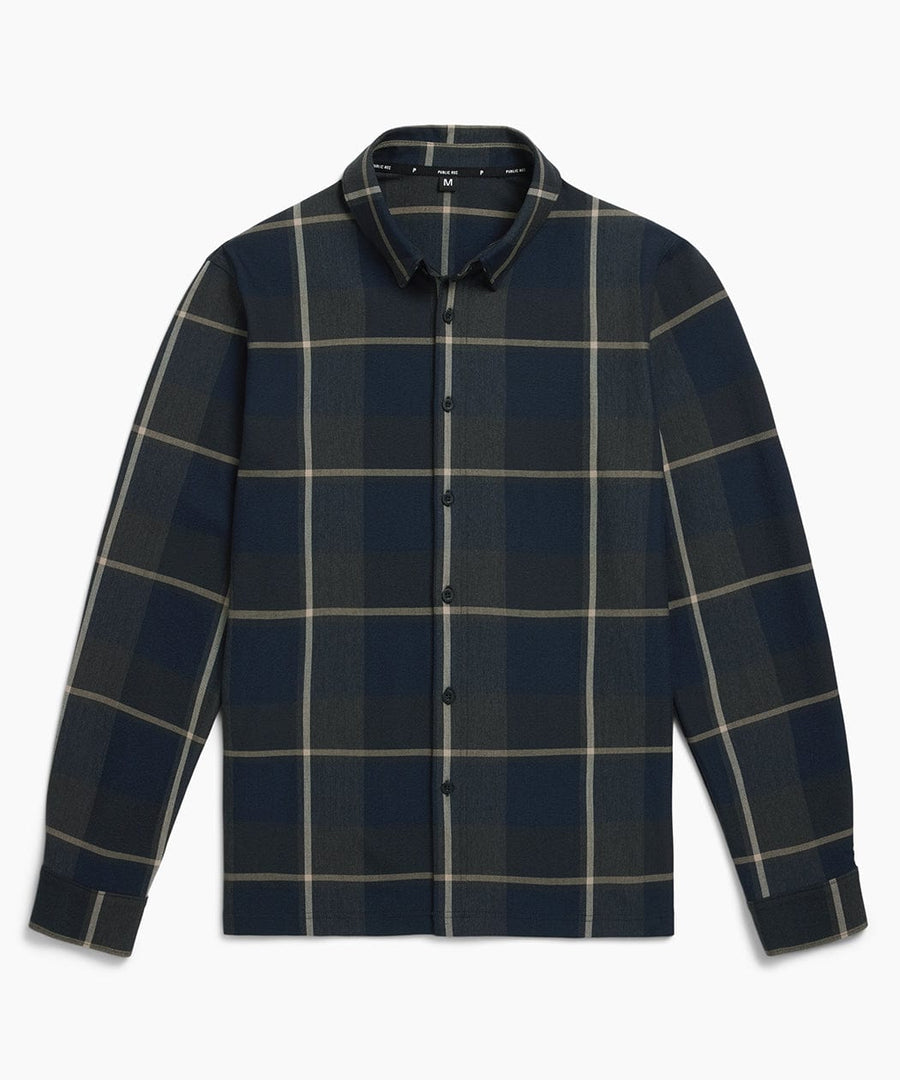Stretch Thermal Button Down | Men's Lakeshore Plaid