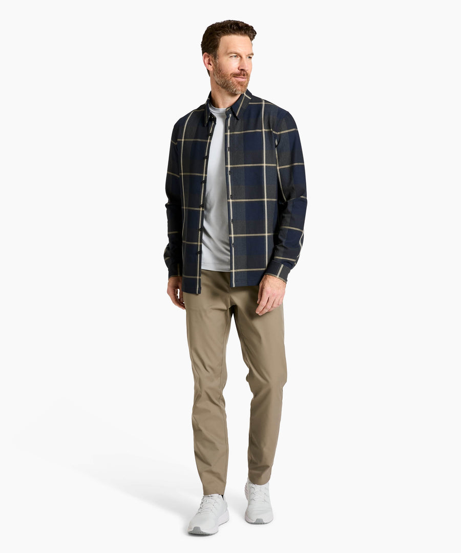 Stretch Thermal Button Down | Men's Lakeshore Plaid