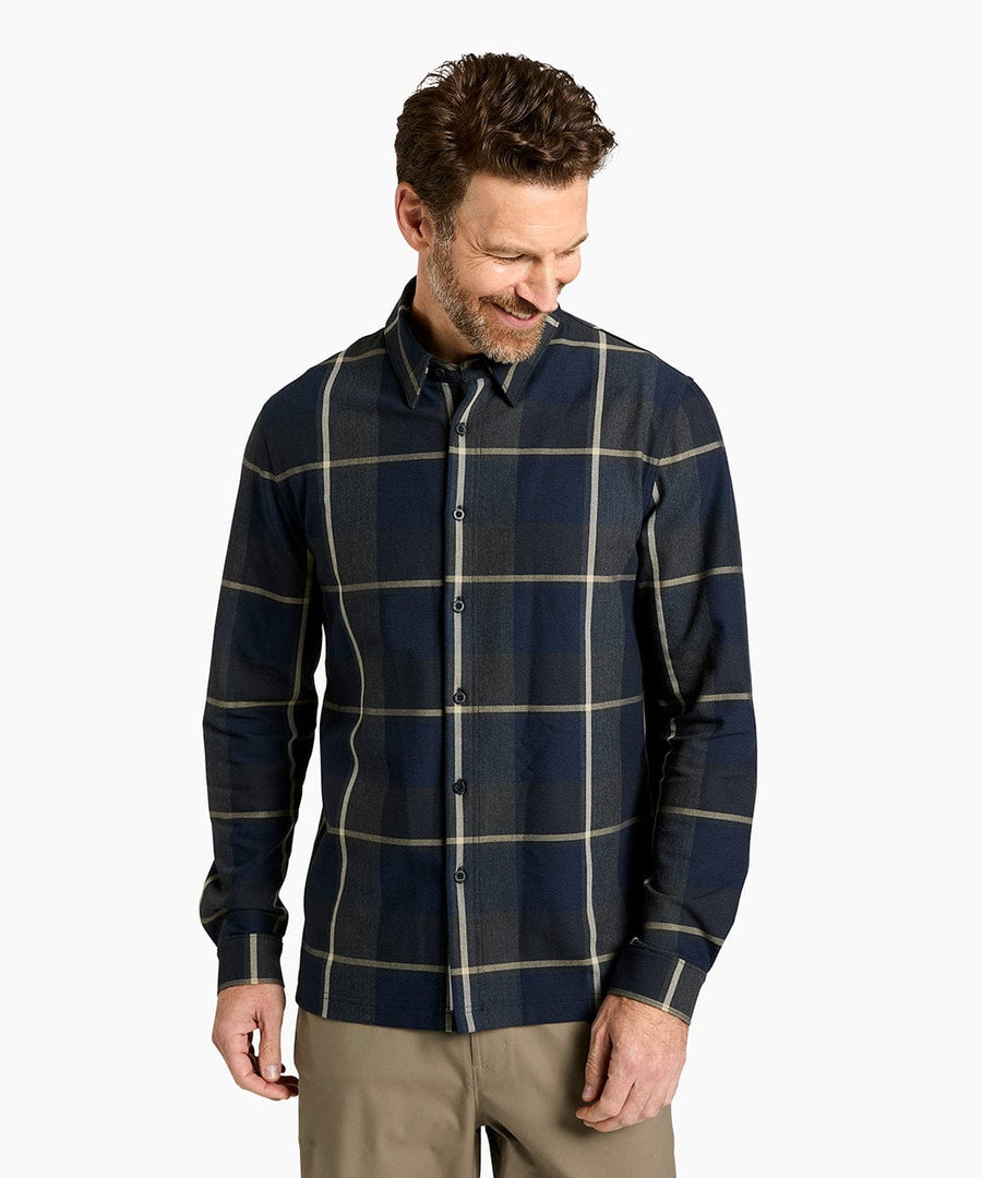 Stretch Thermal Button Down | Men's Lakeshore Plaid