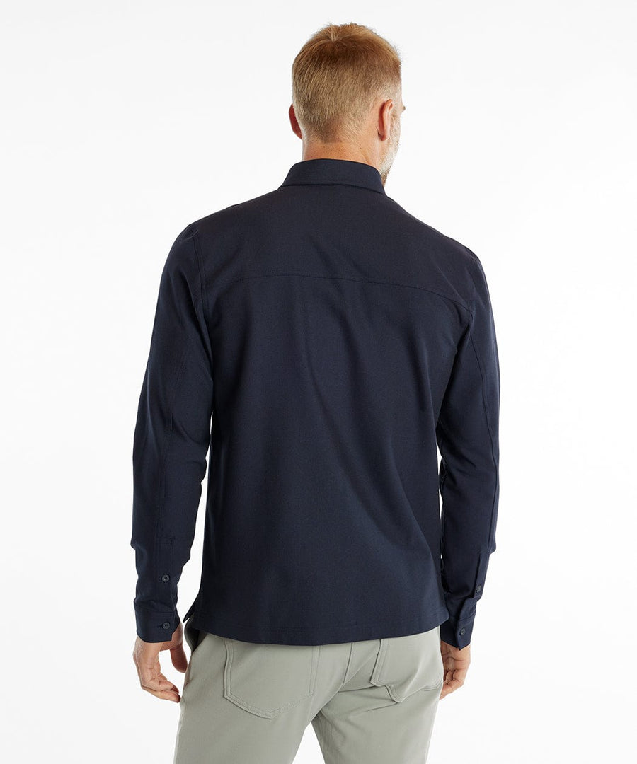 Stretch Thermal Button Down | Men's Navy