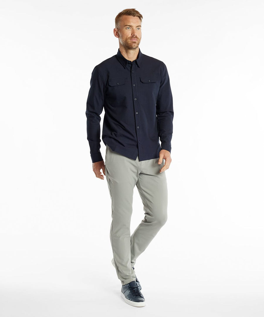 Stretch Thermal Button Down | Men's Navy