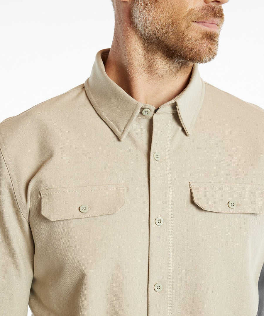 Stretch Thermal Button Down | Men's Silver Sage