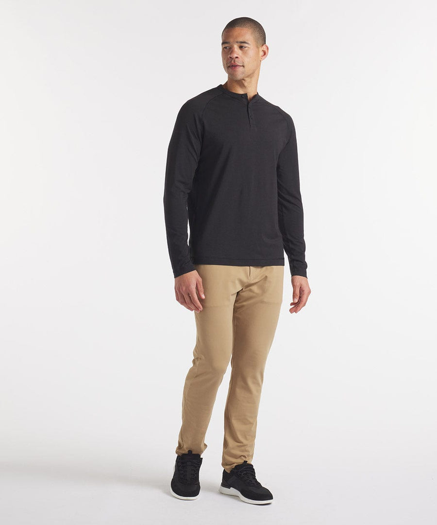 Go-To Long Sleeve Henley | Men's Black