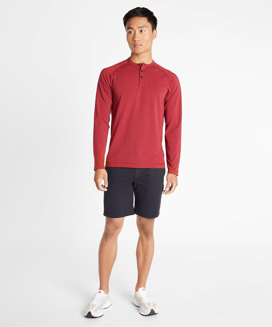 Go-To Long Sleeve Henley | Men's Cranberry