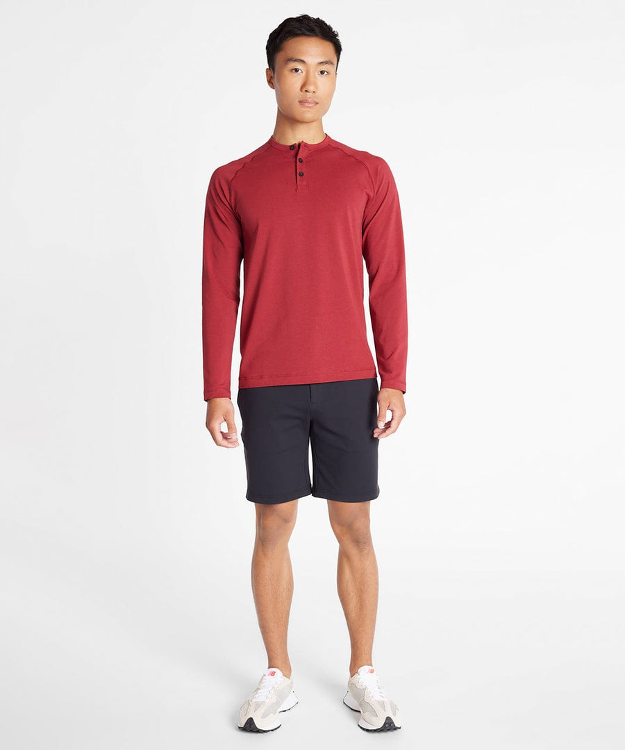 Go-To Long Sleeve Henley | Men's Cranberry