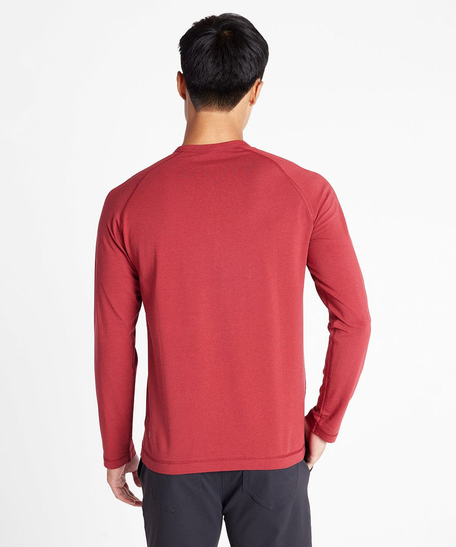 Go-To Long Sleeve Henley | Men's Cranberry