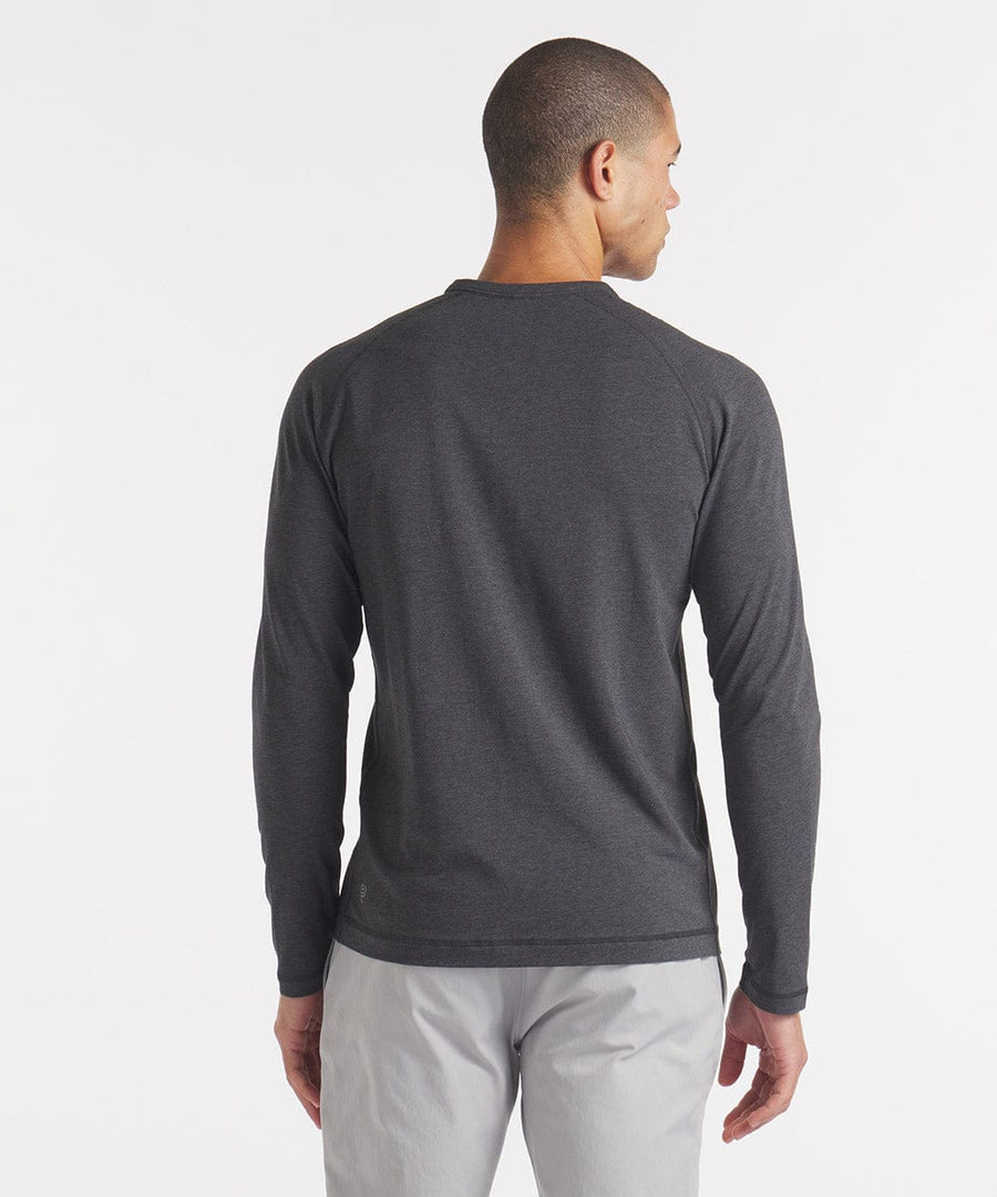 Go-To Long Sleeve Henley | Men's Heather Charcoal