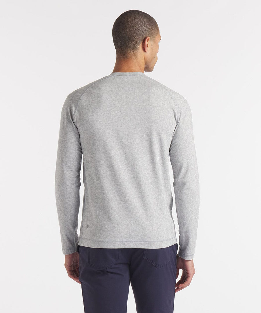 Go-To Long Sleeve Henley | Men's Heather Silver Spoon