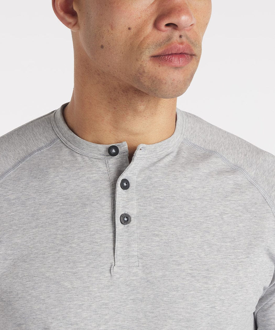 Go-To Long Sleeve Henley | Men's Heather Silver Spoon