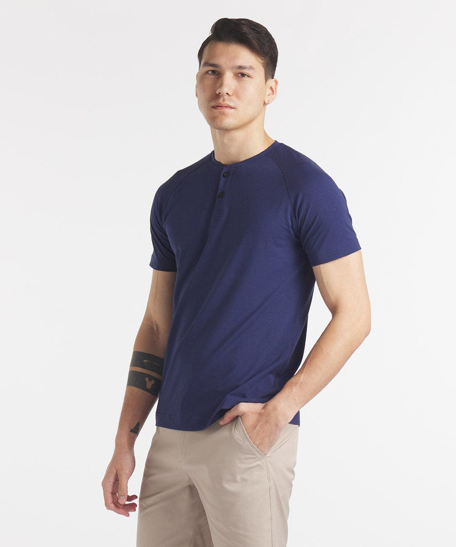 Go-To Short Sleeve Henley | Men's Deep Navy