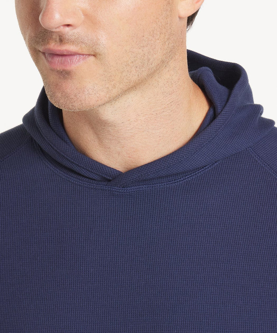 Waffle-Knit Hoodie | Men's Deep Navy