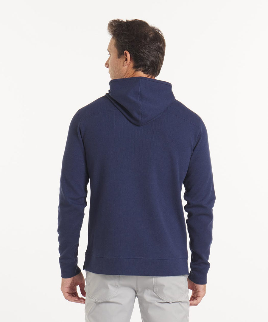 Waffle-Knit Hoodie | Men's Deep Navy