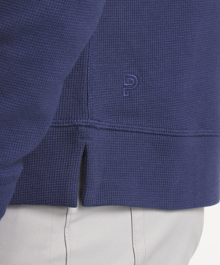 Waffle-Knit Hoodie | Men's Deep Navy