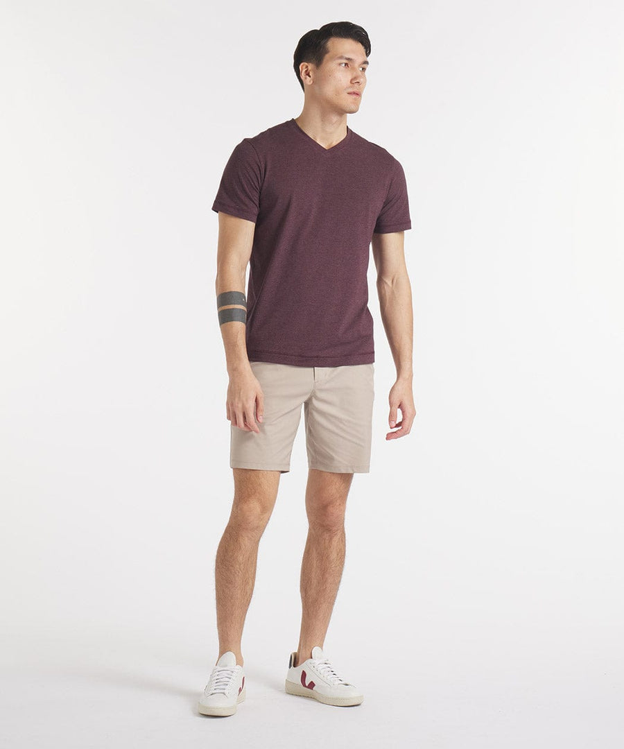 Go-To V | Men's Heather Burgundy