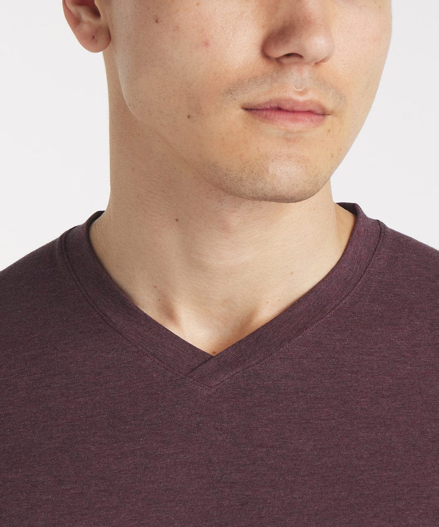 Go-To V | Men's Heather Burgundy