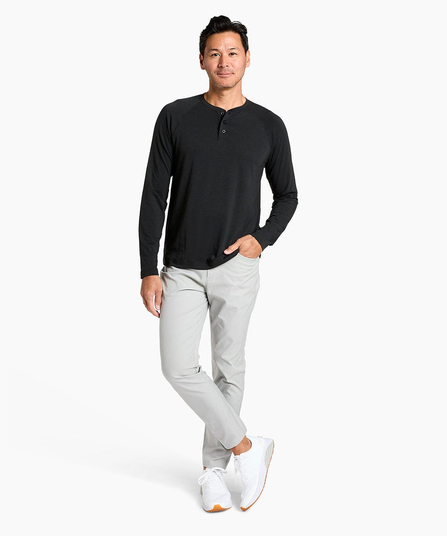 Adapt Long Sleeve Henley | Men's Black