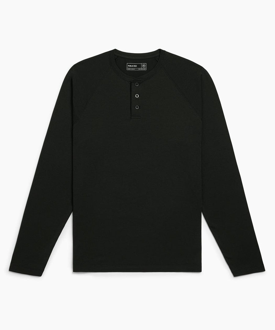 Adapt Long Sleeve Henley | Men's Black