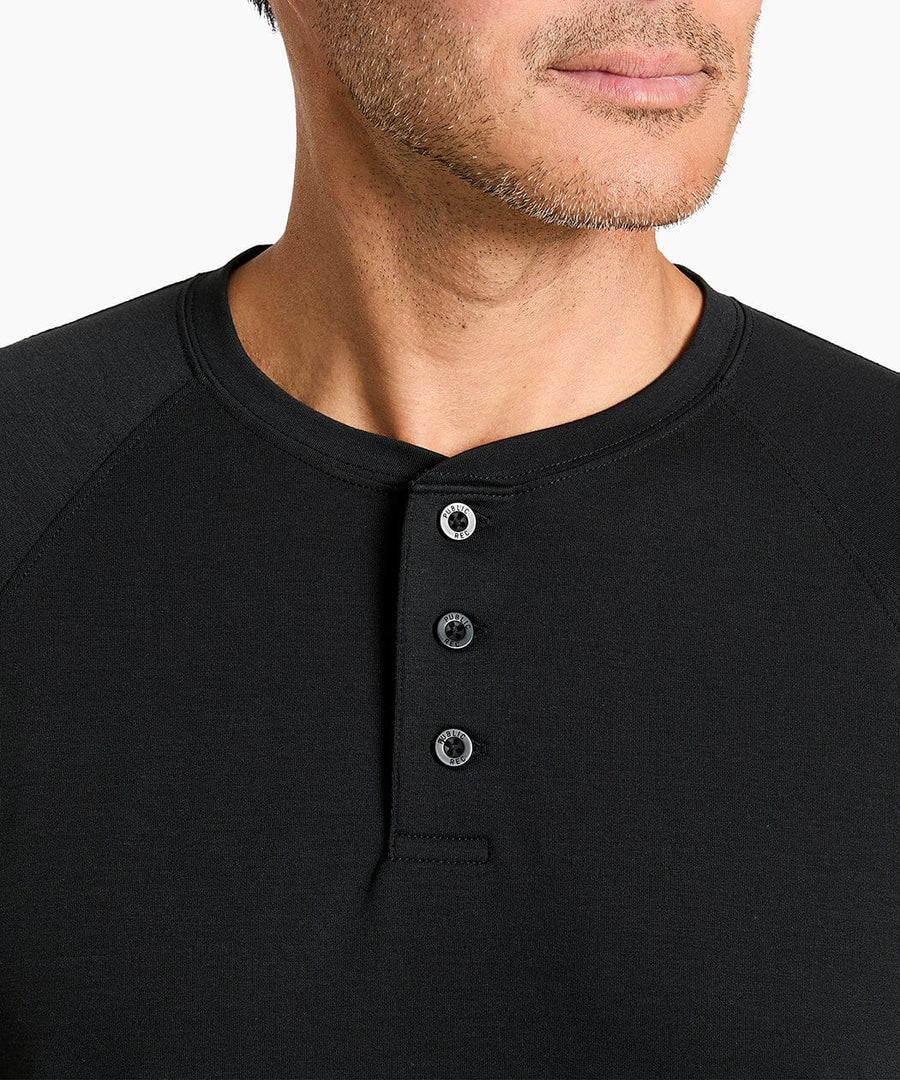 Adapt Long Sleeve Henley | Men's Black