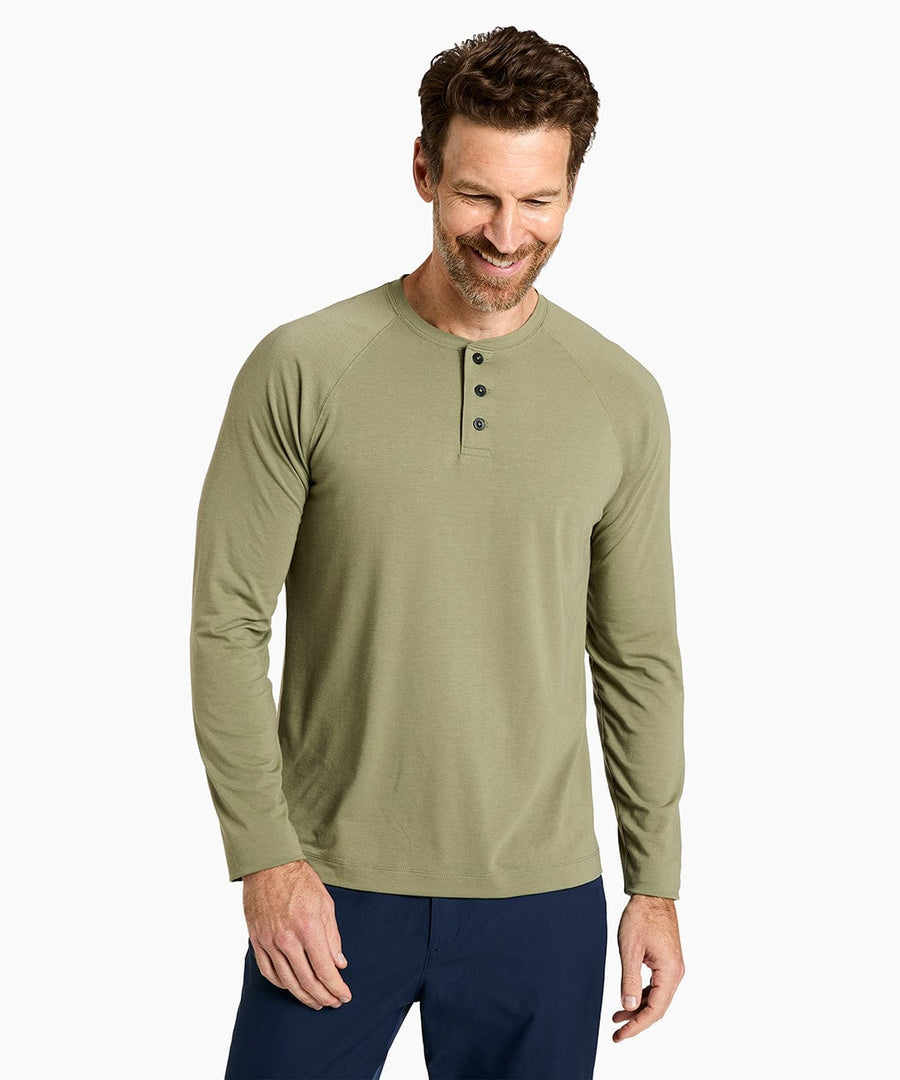 Adapt Long Sleeve Henley | Men's Cypress