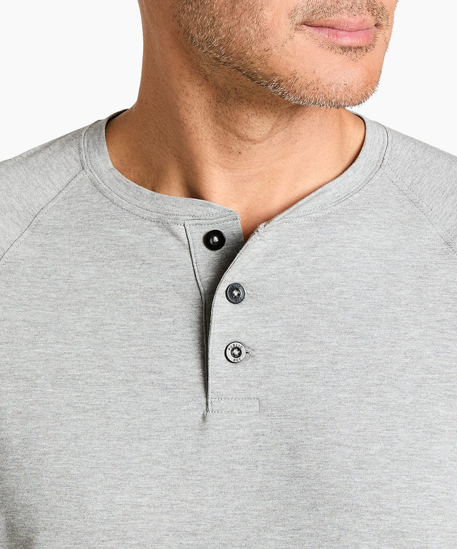 Adapt Long Sleeve Henley | Men's Heather Light Grey