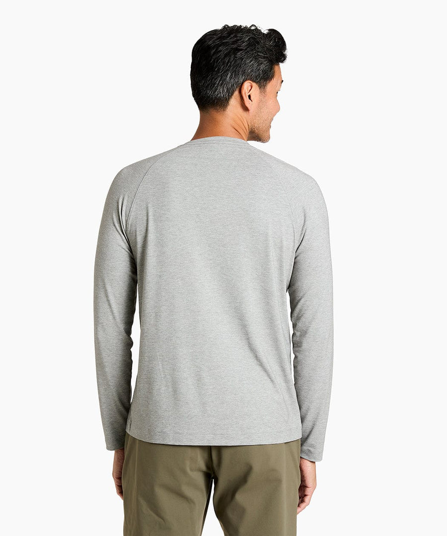 Adapt Long Sleeve Henley | Men's Heather Light Grey