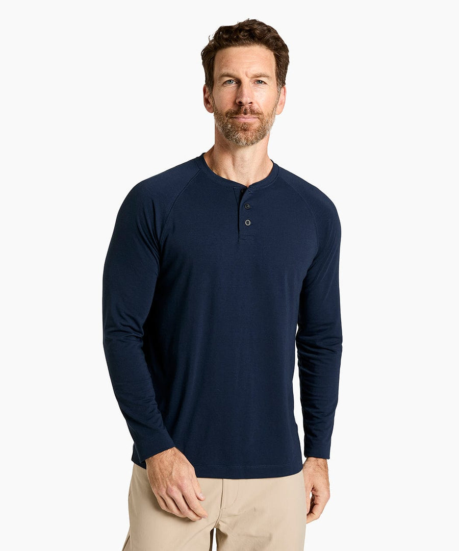 Adapt Long Sleeve Henley | Men's Navy