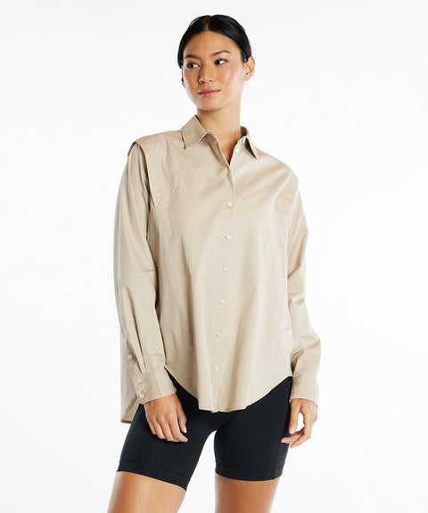 Public Rec Women's T-Shirts All Buttoned Up Shirt | Women's Shortbread Shortbread / XS