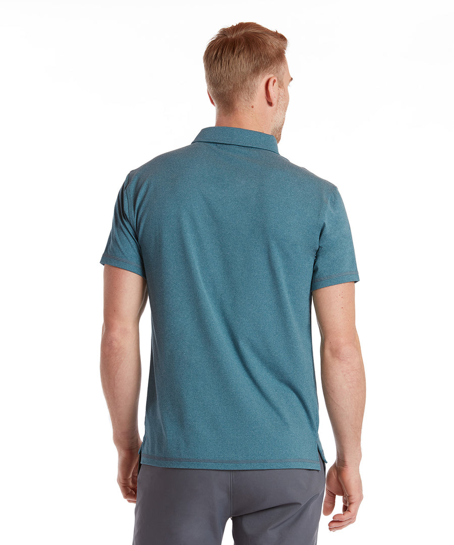 Elevate Polo | Men's Heather Tidal Teal