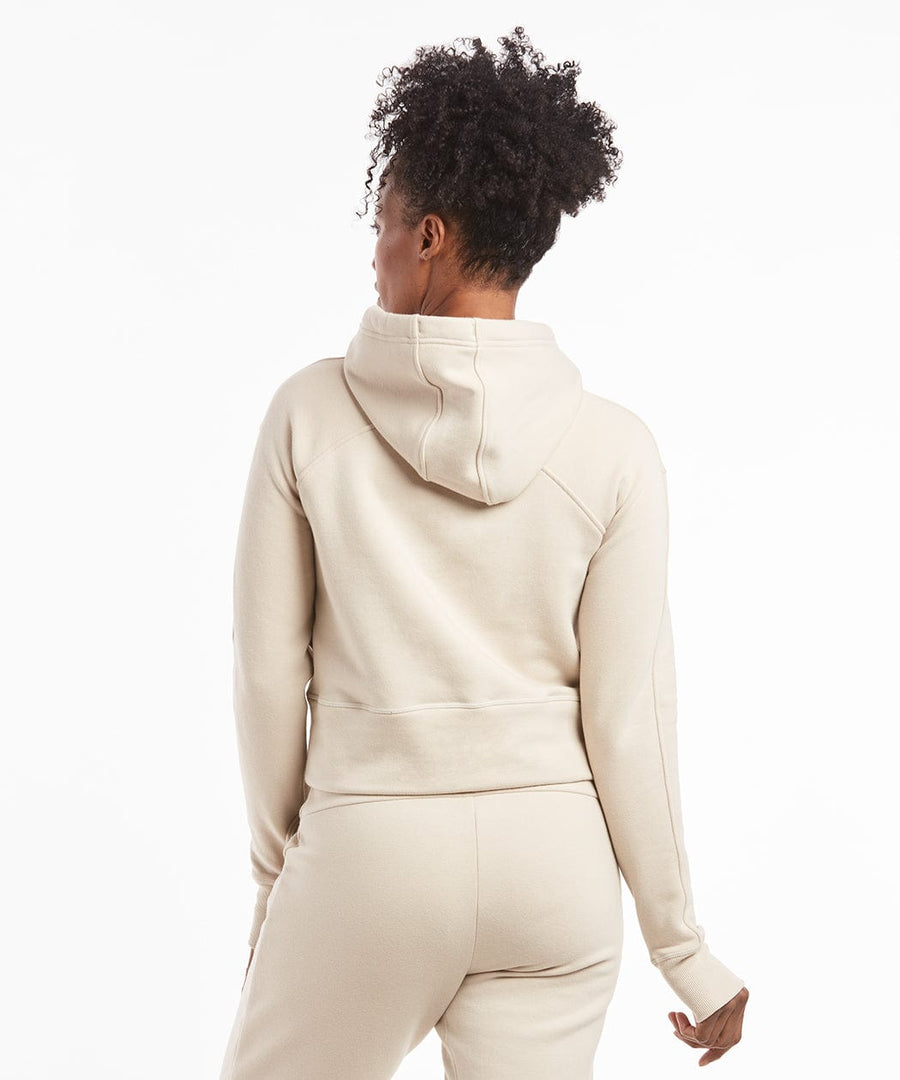 Luxe Fleece Cropped Hoodie | Women's Ivory