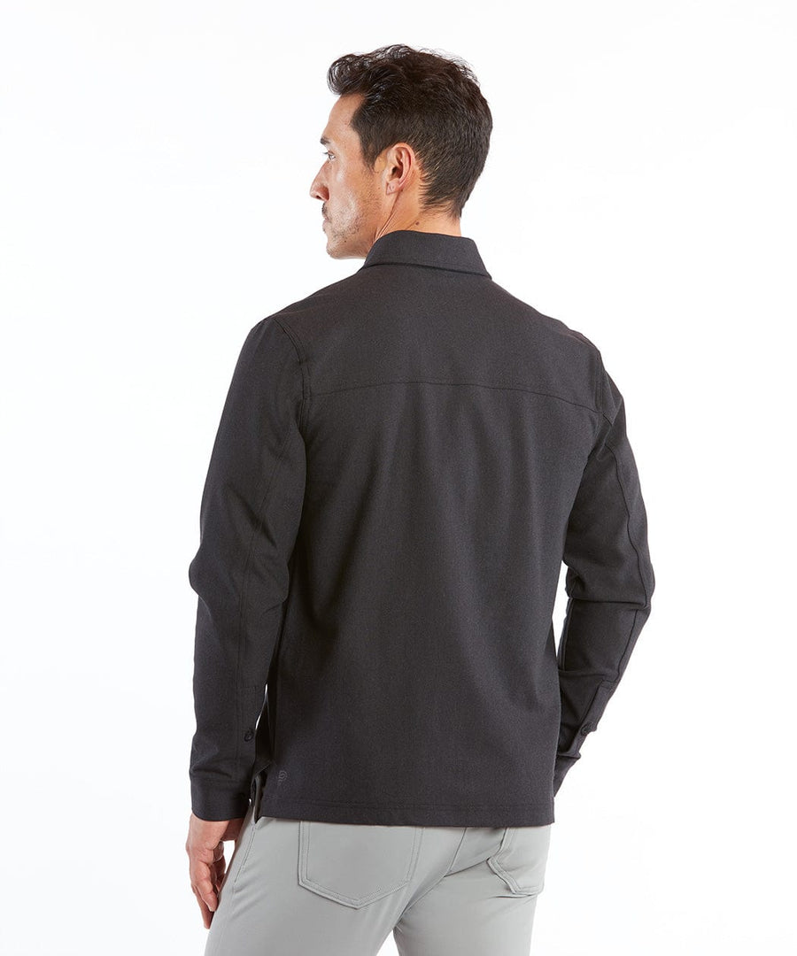 Stretch Thermal Button Down | Men's Heather Charcoal