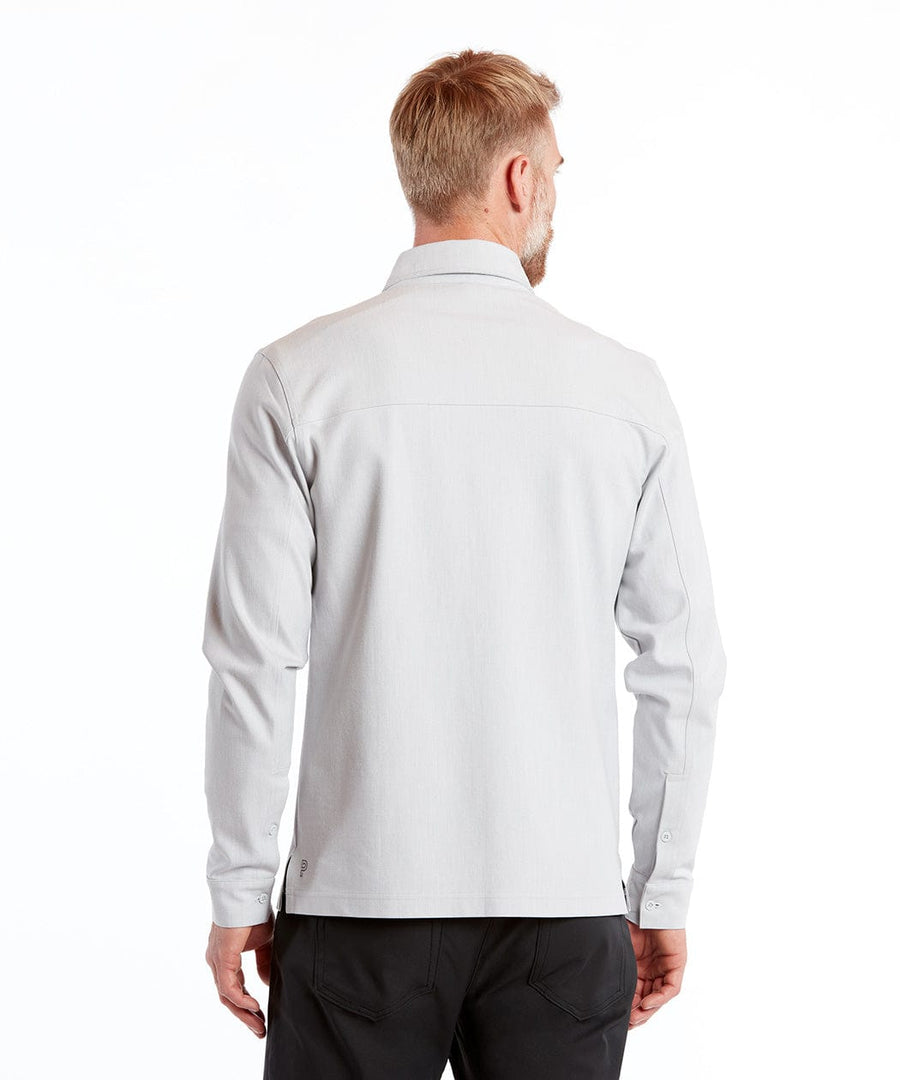Stretch Thermal Button Down | Men's Heather Silver Spoon