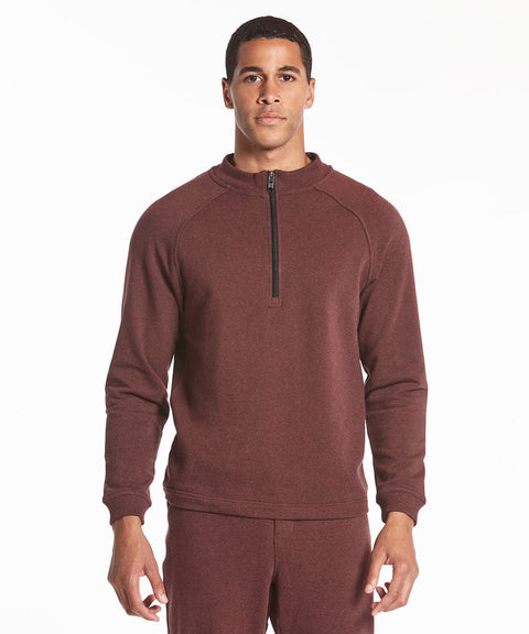 Public Rec Sweatshirts Weekend Half Zip | Men's Heather Maroon Heather Maroon / S