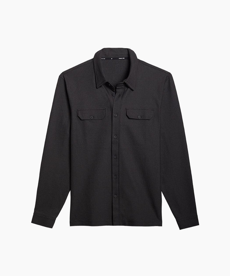 Stretch Thermal Button Down | Men's Heather Charcoal