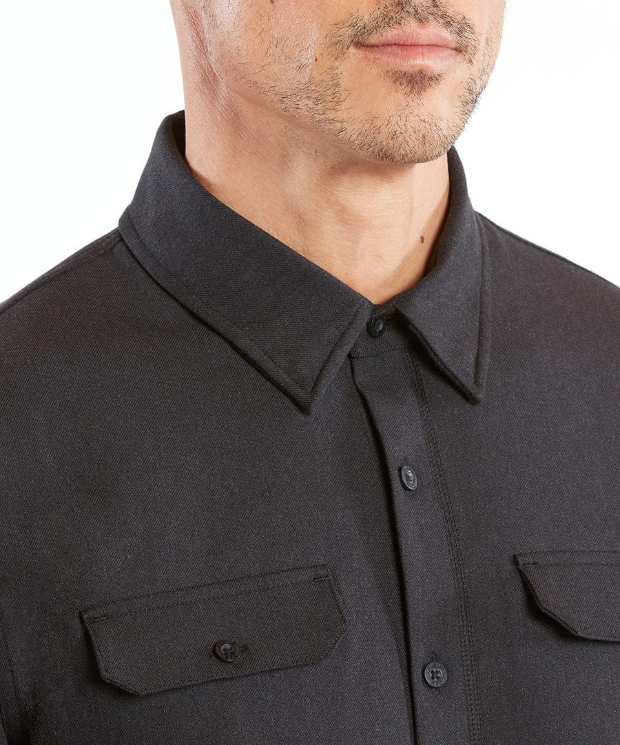 Stretch Thermal Button Down | Men's Heather Charcoal