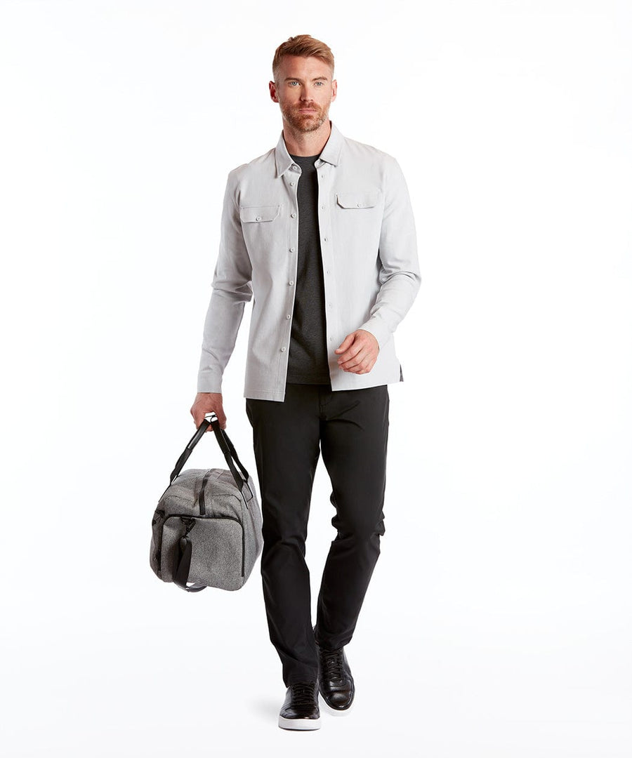 Stretch Thermal Button Down | Men's Heather Silver Spoon