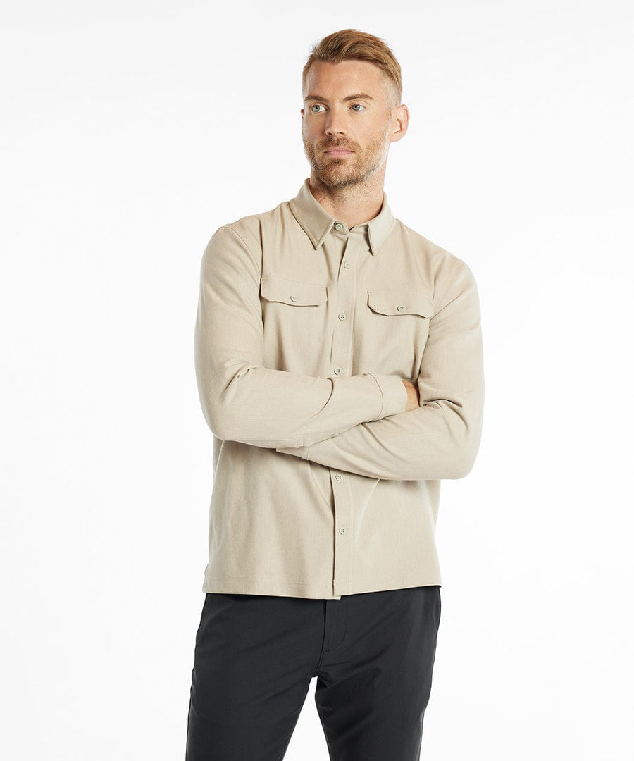 Stretch Thermal Button Down | Men's Silver Sage