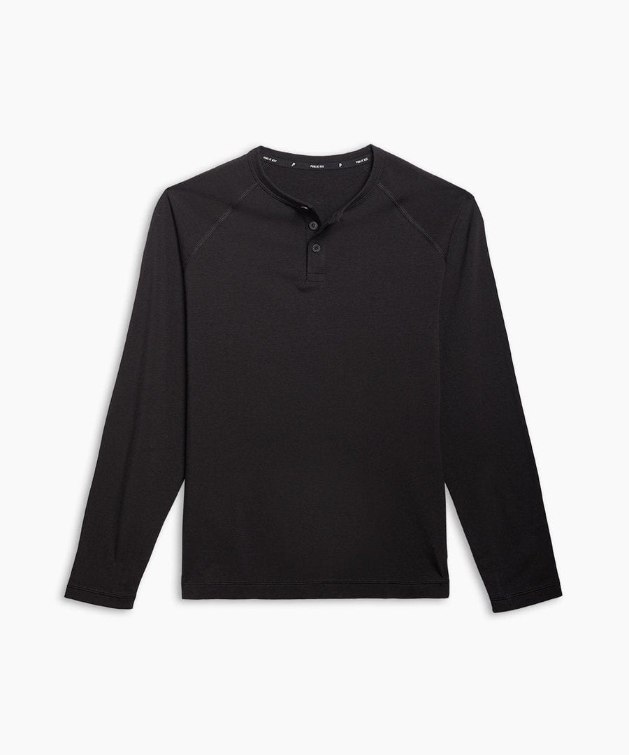 Go-To Long Sleeve Henley | Men's Black