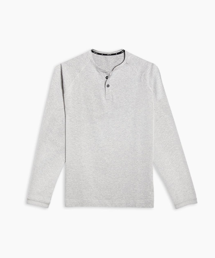 Go-To Long Sleeve Henley | Men's Heather Silver Spoon