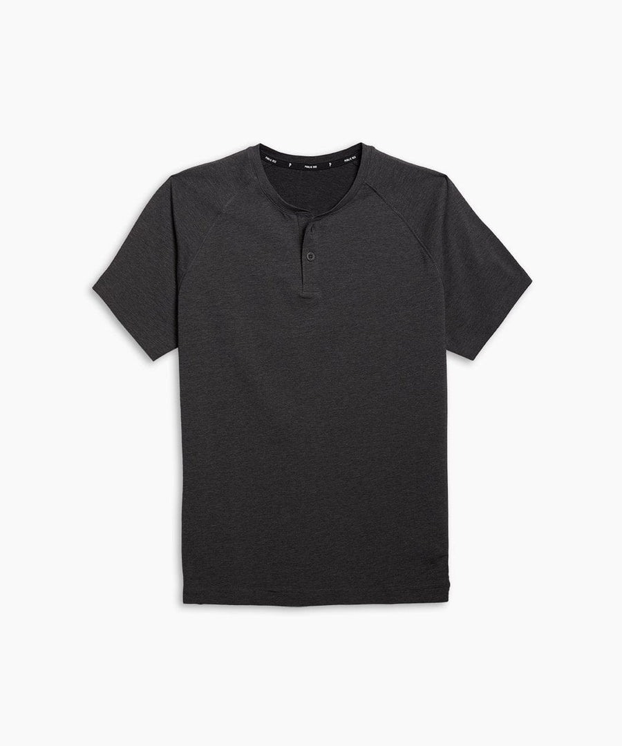 Go-To Short Sleeve Henley | Men's Heather Charcoal