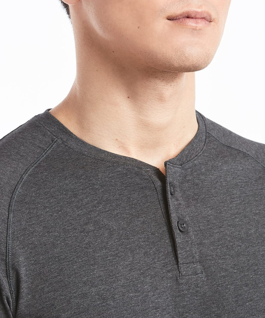 Go-To Short Sleeve Henley | Men's Heather Charcoal