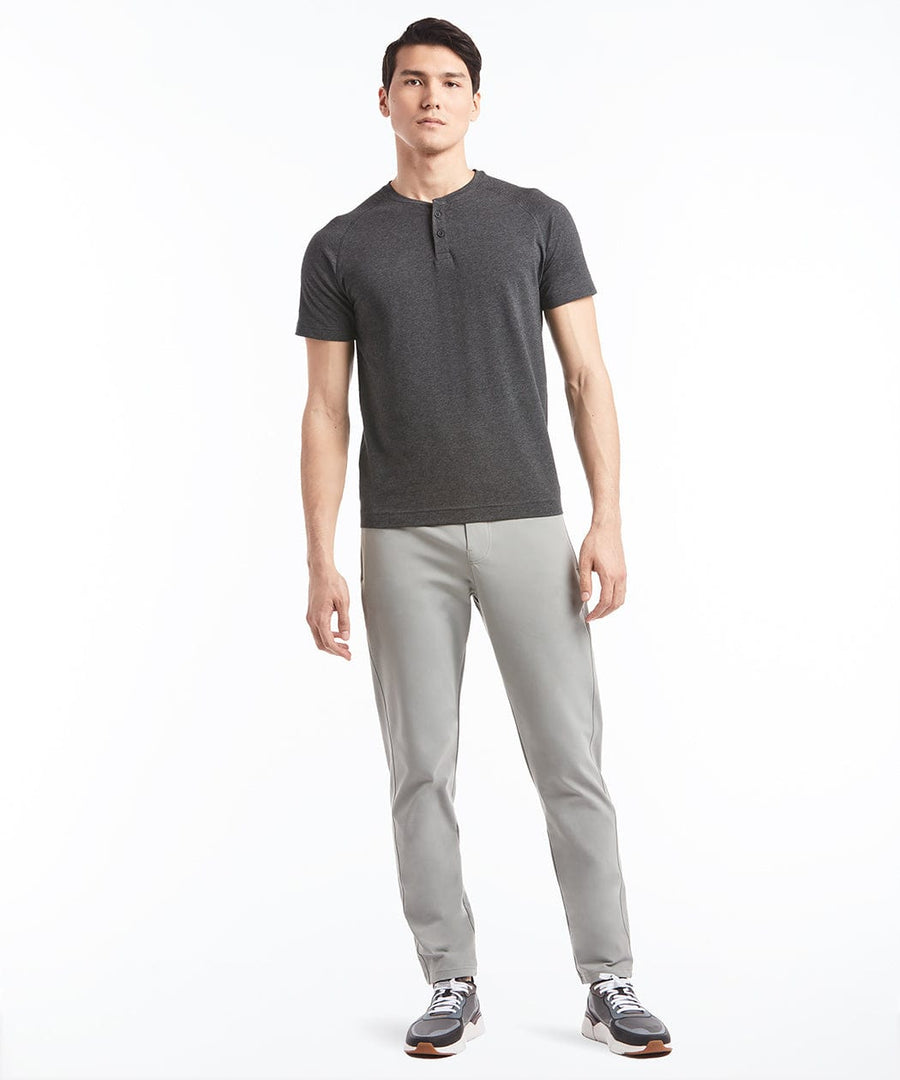 Go-To Short Sleeve Henley | Men's Heather Charcoal