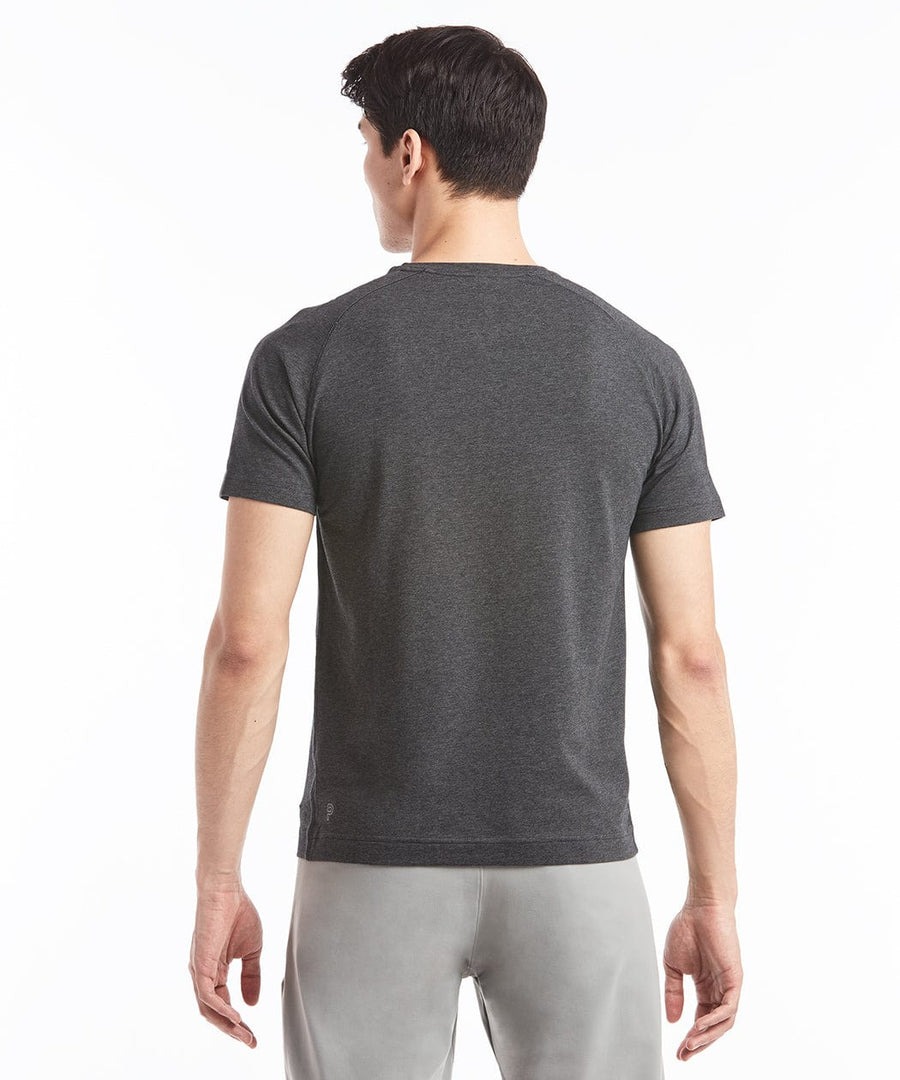 Go-To Short Sleeve Henley | Men's Heather Charcoal