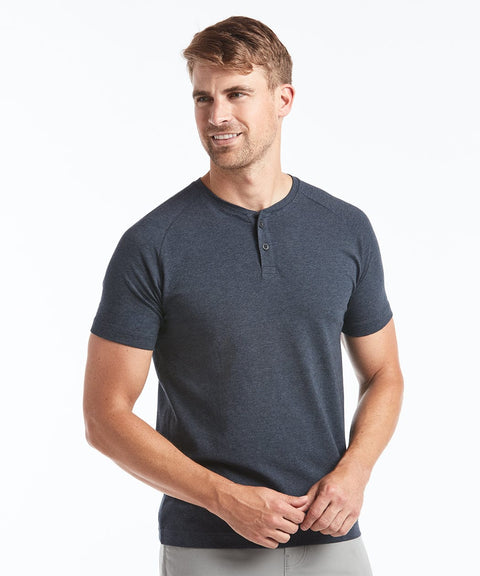 Public Rec Henleys Go-To Short Sleeve Henley | Men's Heather Navy Heather Navy / S