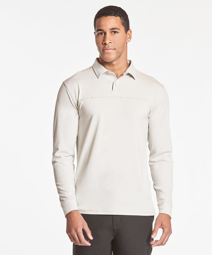 Elevate Long Sleeve Polo | Men's Heather Oat