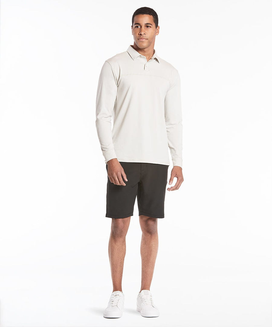 Elevate Long Sleeve Polo | Men's Heather Oat