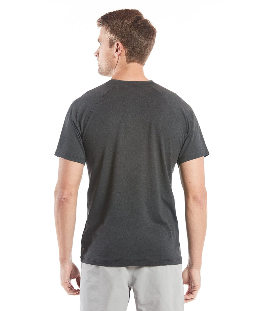 Elevate Mock Neck Polo | Men's Heather Black