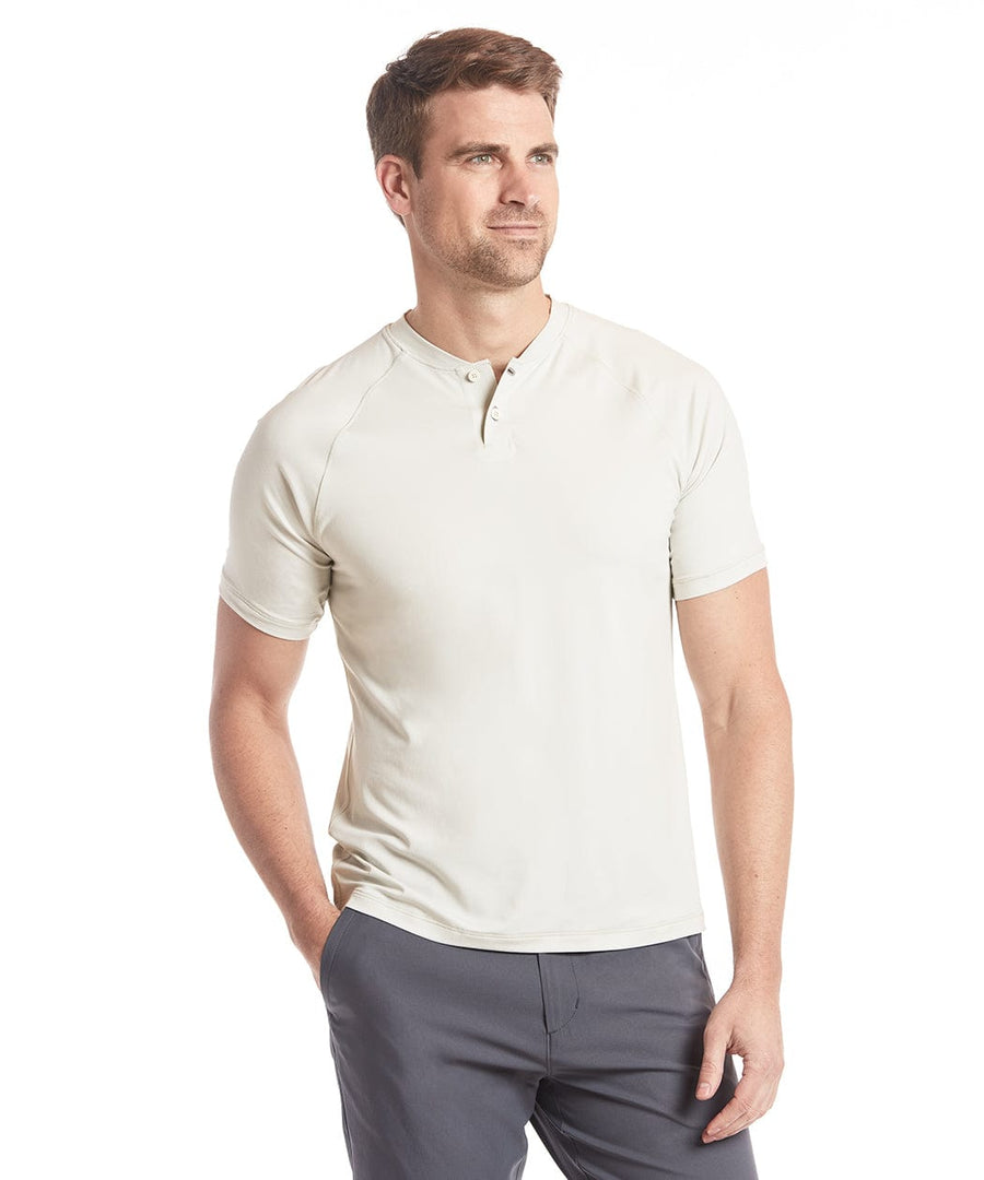 Elevate Mock Neck Polo | Men's Heather Oat