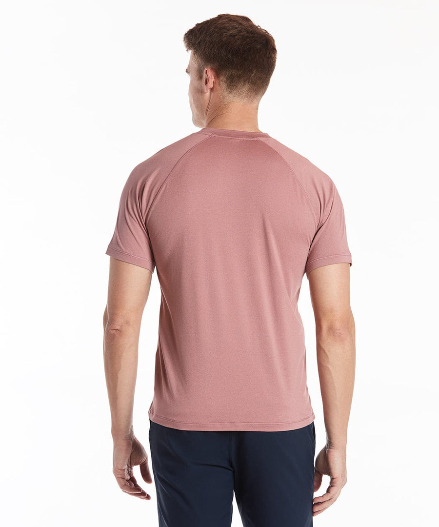 Elevate Mock Neck Polo | Men's Heather Rose